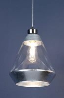 Lampa Wisząca Mistral 1xE27 Max.60W Chrom Metal/Przezroczysty Kabel PCV/Srebrno-Przezroczyste Szkło 15840128