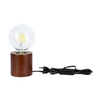 Lampa stołowa Minnie 1xE27 maks. 25W drewno bukowe orzechowe/czarny kabel PVC 7690176