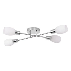 Tosca Ceiling Lamp 4xE14 Max.40W Chrome Metal/White Glass 9033428