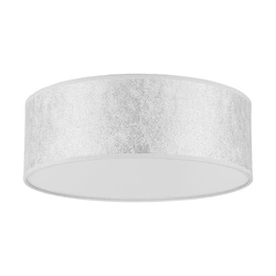 Prata Ceiling Lamp 3xE27 Max.25W White Metal/Silver Fabric Shade 95728270