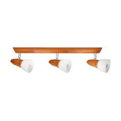Lampa Sufitowa Julietta 3xE14 Max.40W Kirsch Drewno Bukowe/Chromowany Metal/Białe Szkło 2215330
