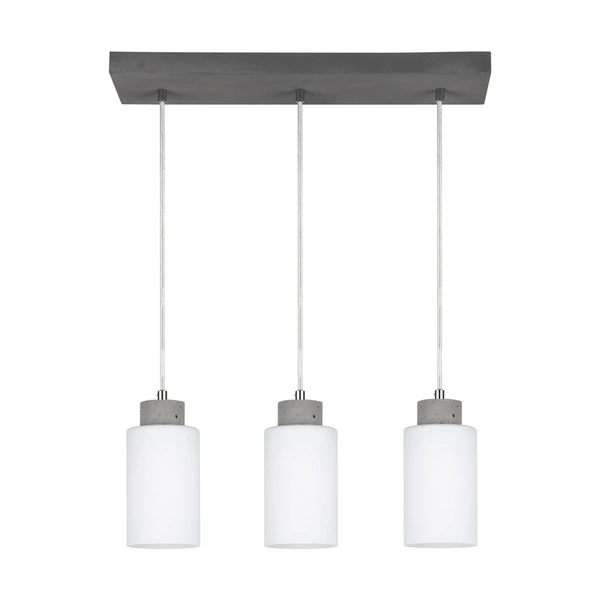 Karla Pendant Lamp 3xE27 Max.60W Gray/Transparent/Matte White 9160336