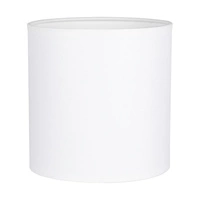 Mocna okrągła lampa stołowa 1xE27 maks. 25W szary beton/czarny kabel PVC/biały klosz z tkaniny 6091936