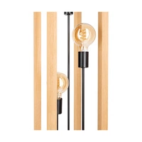 Kago Floor Lamp 3xE27 Max.60W Oiled Oak/Black Metal/Black Fabric Cable 51524374