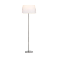 Lampa podłogowa Amor 1xE27 maks. 60W chromowany metal/przezroczysty kabel PVC/biały klosz z tkaniny 6012803010855