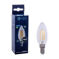 FILAMENT LED decorative light bulb 4W E14 C37 candle neutral color 4000K EKZF0964