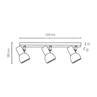 Svenda Ceiling Lamp 3xE27 Max.60W Birch/Chrome/White 2224360