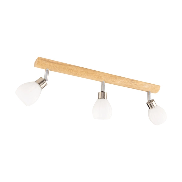 Lampa sufitowa Kira w zestawie 3xG9 LED 300lm 2700K 3W Dąb Olejowany/Metal Satyna/Szkło Białe 2037417320993