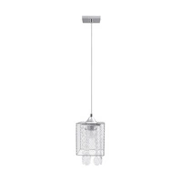 Gracja Pendant Lamp 1xE27 Max.60W Chrome Metal/Transparent PVC Cable/Transparent Glass 8171128
