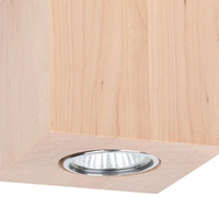 Wooddream Kwadratowa Lampa Sufitowa 1xGU10 Max.6W Drewno Brzozowe 2076160