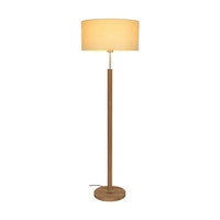 Benita Lampa Podłogowa 1xE27 Max. 60W Dąb Olejowany/Nikiel Mat/Kremowy-Srebrny 6017400511529