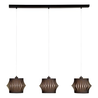 Lotus Lampa Wisząca 3xE27 Max.40W Czarny/Transparentny PVC/Antracyt 15630304