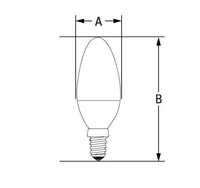 LED ŚWIECOWA E-14 230V 4W COG WW WHITE SPECTRUM