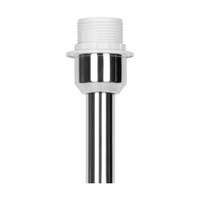 Lampa podłogowa Leila 1xE27 maks. 60W chromowany metal/przezroczysty kabel PVC/wielokolorowy papier + klosz z PCV ze wzorem Paisley 6653028