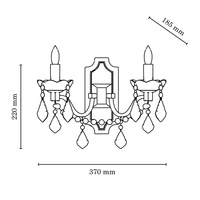 Odessa Wall lamp 2xE14 Max.40W Gold/Transparent 5090212