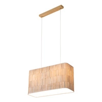 Malo Lampa Wisząca 2xE27 Max.40W Dąb Olejowany/Transparentny PVC/Multikolor 872150274