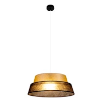 Nevoa Lampa Wisząca 1xE27 Max.60W Czarny/Transparentny PVC/Złoty-Czarny 150050104