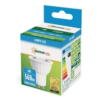 LED GU10 230V 6W SMD 45ST CW WITH SPECTRUM LENS