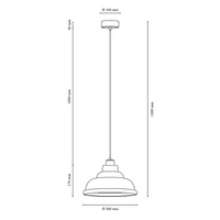 Avino Pendant Lamp 1xE27 Max.60W Walnut/Transparent/Transparent 9872076