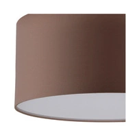 Josefina Ceiling Lamp 1xLED Integrated 2600lm 2700K 30W White Metal/Brown Fabric Shade 4794802