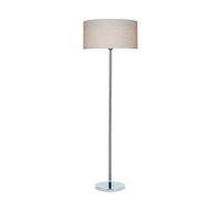 Lampa podłogowa Leila 1xE27 maks. 60W chromowany metal/przezroczysty kabel PVC/wielokolorowy papier + klosz z PCV ze wzorem Paisley 6653028