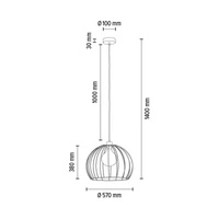 Lampa wisząca Coop 1xE27 maks. 60W czarny metal/czarny kabel PVC 1883904