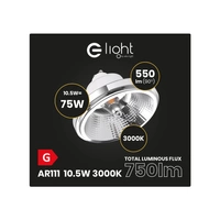 ŻARÓWKA AR111 - 10,5W GU10 3000K Biała z odbłyśnikiem