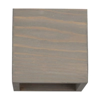 Block Wood Wall Lamp 1xG9 Max.6W Stained Pine Gray/Black Metal 20257104