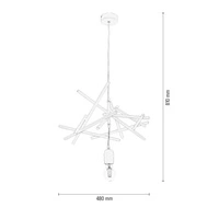 Lampa wisząca Glenn 1xE27 Max.60W Czarny metal/czarny kabel PVC 9222104