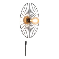 Antonella Wall Lamp 1xE27 Max.25W Oiled Oak/Black Metal/Black Fabric Cable 289249174