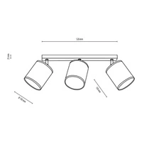 Hoja Ceiling Lamp 3xE27 Max.25W Oiled Oak/Multicolor Wallpaper 56747374