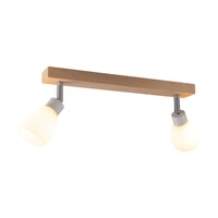 Talea Ceiling Lamp Incl. 2xG9 LED 300lm 2700K 3W Birch Wood/White Metal/White Glass 2026018020993
