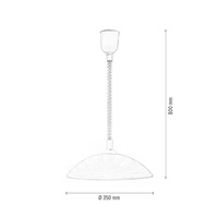 Sydney Pendant Lamp 1xE27 Max.60W White Synthetic Material/White Synthetic Material Cable/White Glass 4233502A