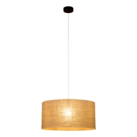 Jute Hanging Lamp 1xE27 Max.60W Black/Transparent/PVC/Beige 16910104