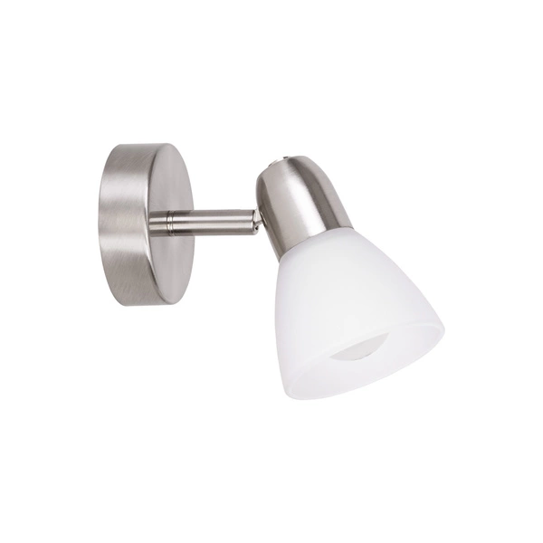 Alga Wall Lamp 1xE14 Max.40W Satin Metal/White Glass 3870127