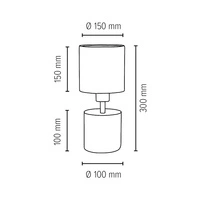 Trongo Round Lampa Stołowa 1xE27 Max.25W Dąb Olejowany/Antracyt/Biały 7081174