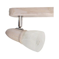 Lampa Sufitowa Julietta 3xE14 Max.40W Dąb Bielony/Białe Szkło 2215332