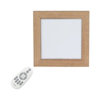 Vivica Square Ceiling Lamp 1xLED Integrated 32W Oiled Oak/White/Remote Cn/atrol 2088515