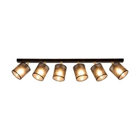 Lampa Sufitowa Nevoa 6xE27 Max.25W Czarny Metal/Chromowany Metal/Czarny Klosz Tkaniny 56795604