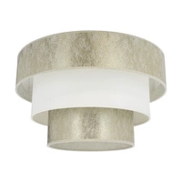 Ora Ceiling Lamp 1xE27 Max.40W Black Metal/Gold-Cream Fabric Shade 96204221