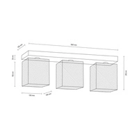 Lampa Sufitowa Gittan 3xE27 Max.60W Szary Beton/Chromowany Metal 8172336