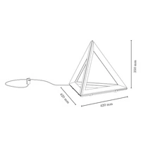 Lampa stołowa Trigonon 1xLED 24V zintegrowana 2500lm 3000K 27W drewno bukowe orzechowe/kabel z czarnej tkaniny 1109976